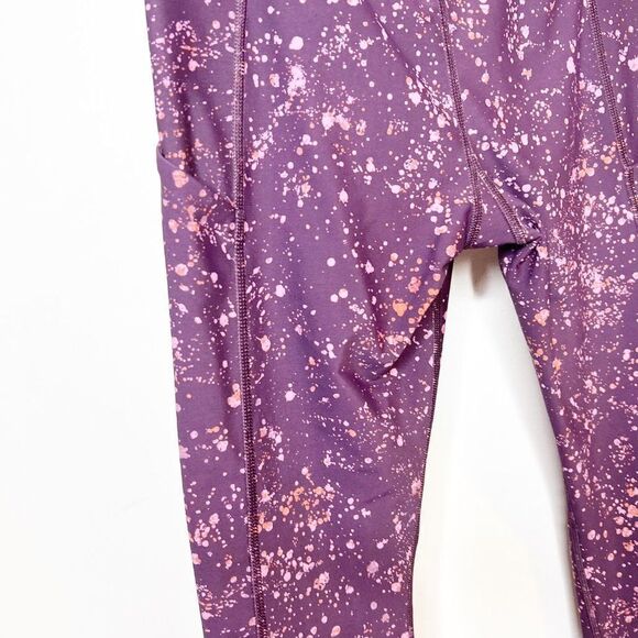 Athleta Womens Purple Ultimate Stash Pocket Pull On Splat Capri Pants Size M - Picture 3 of 7